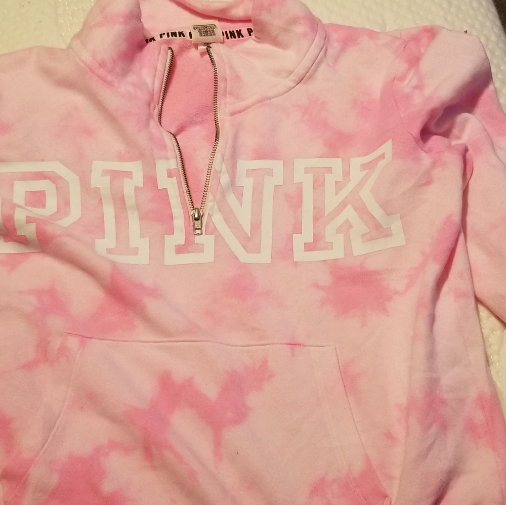 PINK quarter zip sweater